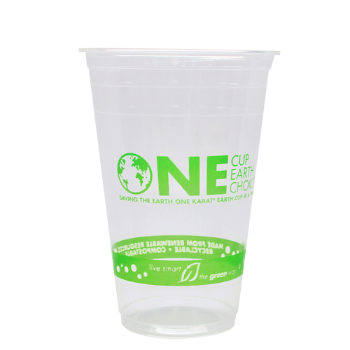 20 oz Clear PLA Cups (Karat Earth, 98mm) - Stock Print