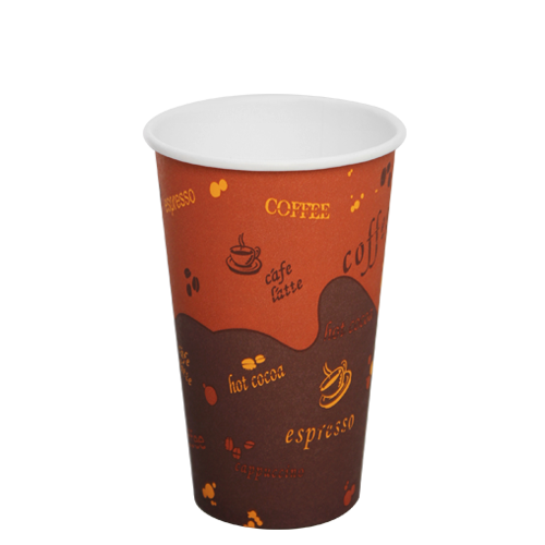 16 oz Paper Hot Cups - Generic Print