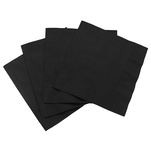 Beverage Napkin (Black), 10x10, 2ply