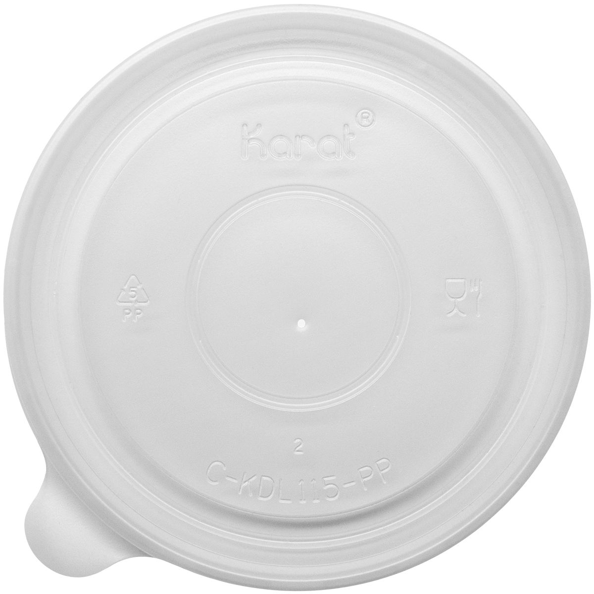 Clear PP Vented lid for 12-32 oz Soup Container - 500/case