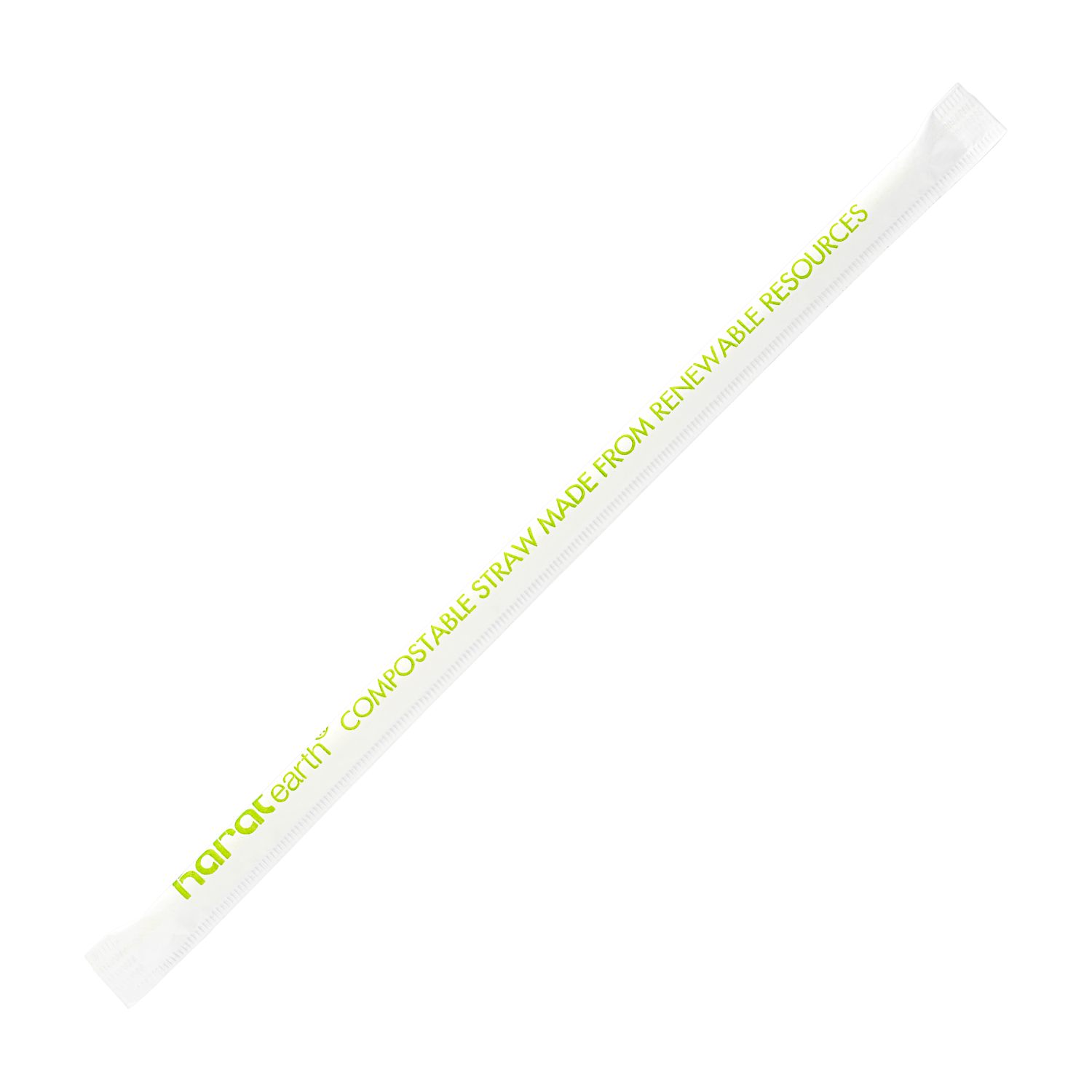 PLA  Wrapped Jumbo Straws (5mm) - Clear 7.75'' - 2000/case