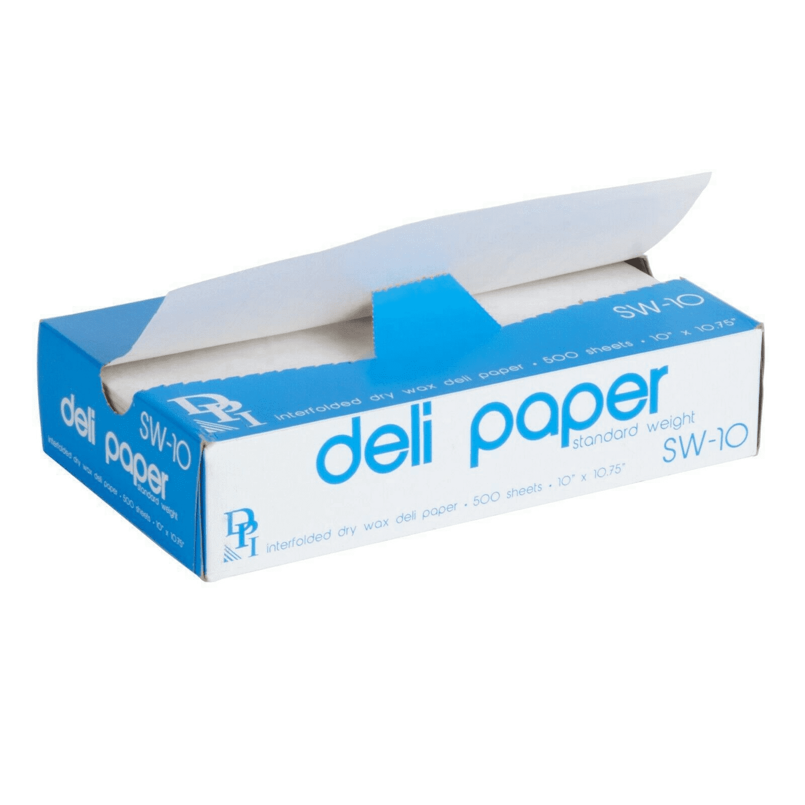 Interfolded wax paper, regular weight 10”x10-3/4”, 12x500