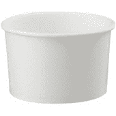 16 oz White Paper Hot Food Container -Squat