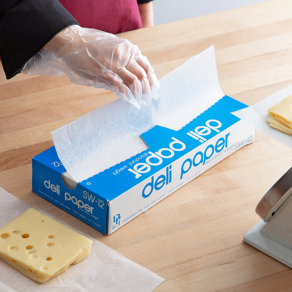 Interfolded wax paper, regular weight 12”x10-3/4”, 12x500