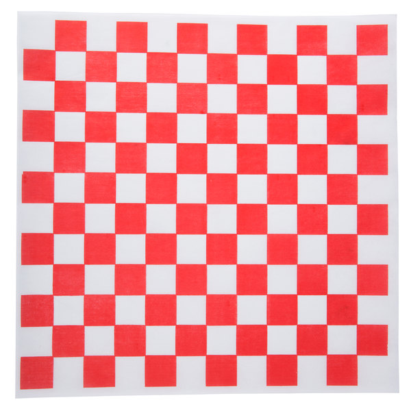 Deli Sandwich Wrap Paper, Checkerd Red&Wht - 12x12, 5000/case