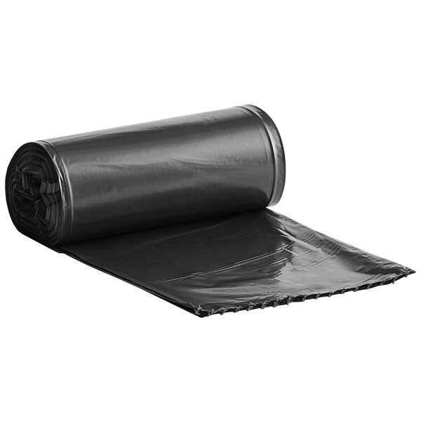 24X23 0.8MIL LDPE Black Rolls - 500/case