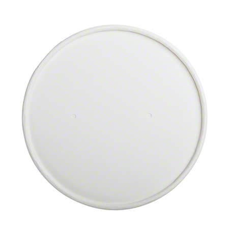 C-KDL115-PPRW    Paper Lid with PLA Lining for 12oz to 32oz Soup Containers - 115mm - 500/case