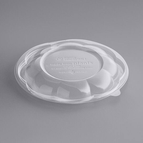 LID PLA - 24-48 oz Salad Bowls, Dome, Clear - 600/case