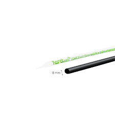 KE-C9230 (Black)    PLA  Wrapped  Giant Straw - Black -  8.75